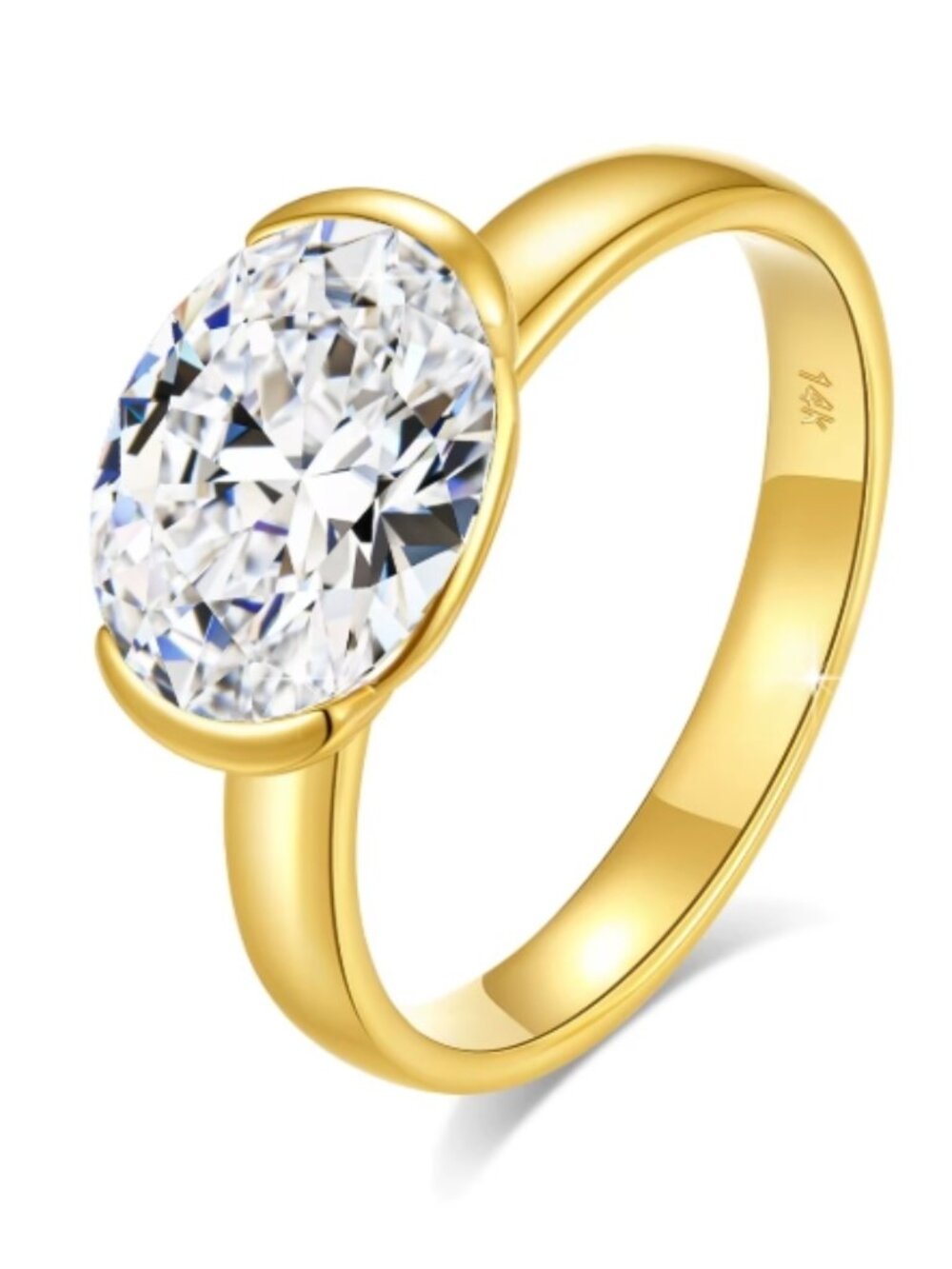 Moissanite Oval Cut Ring, Women's Ring, Promise Ring, Jewelry, Gold Ring